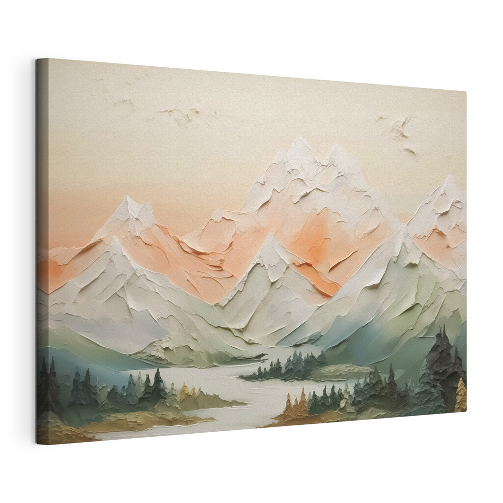 Painting of a mountain range Painting of a mountain range