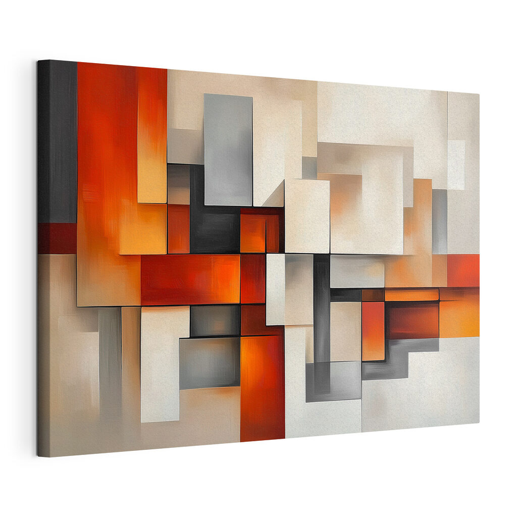 Colorful art piece of squares