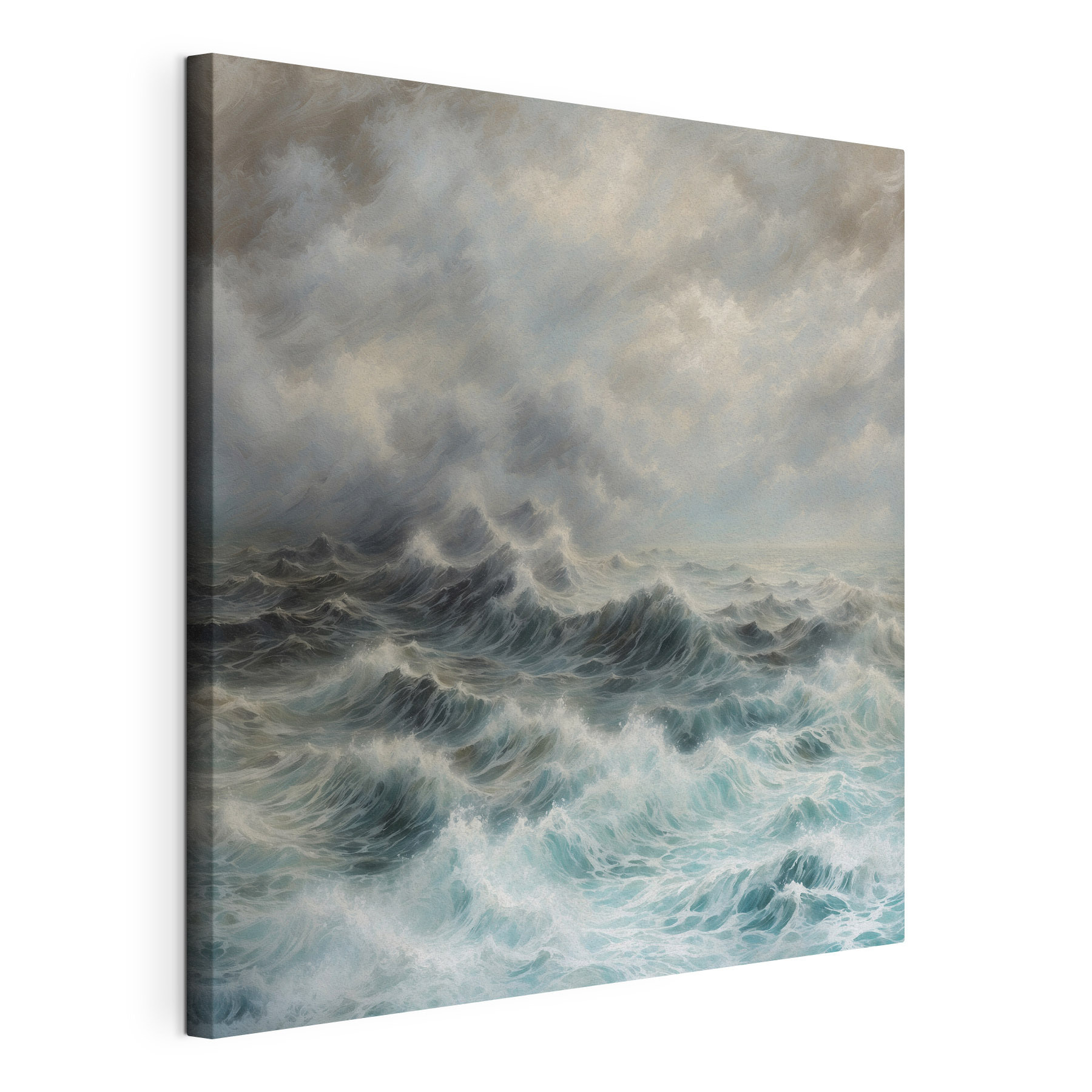 Painting of waves in the ocean