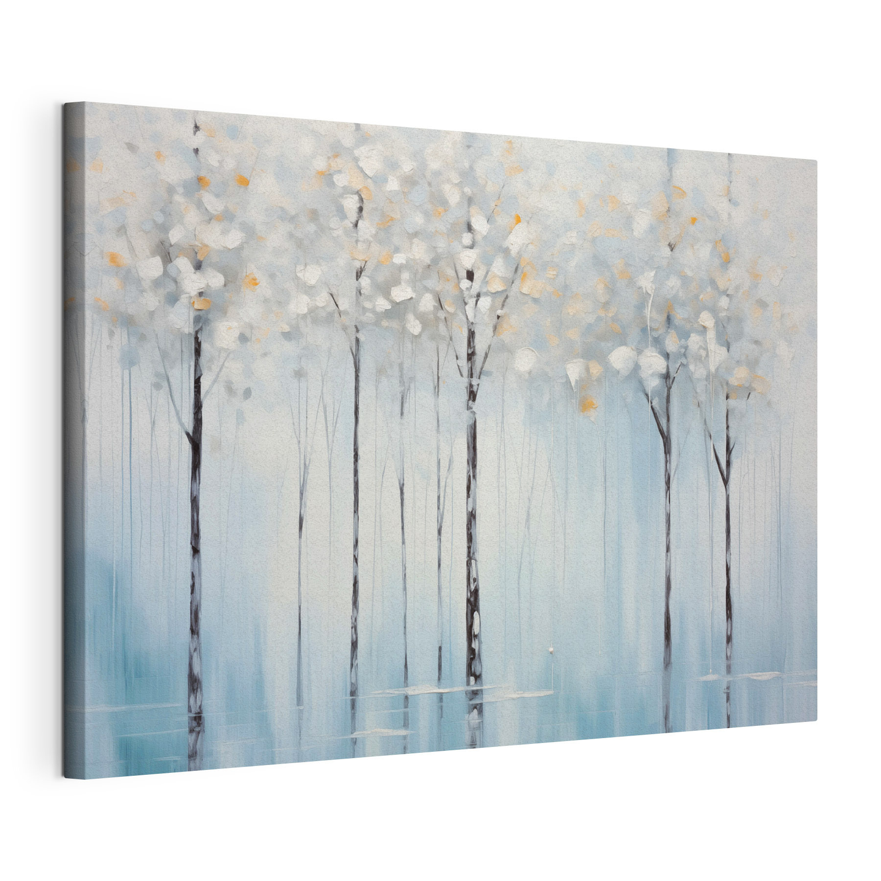Painting of trees in a lake Painting of trees in a lake