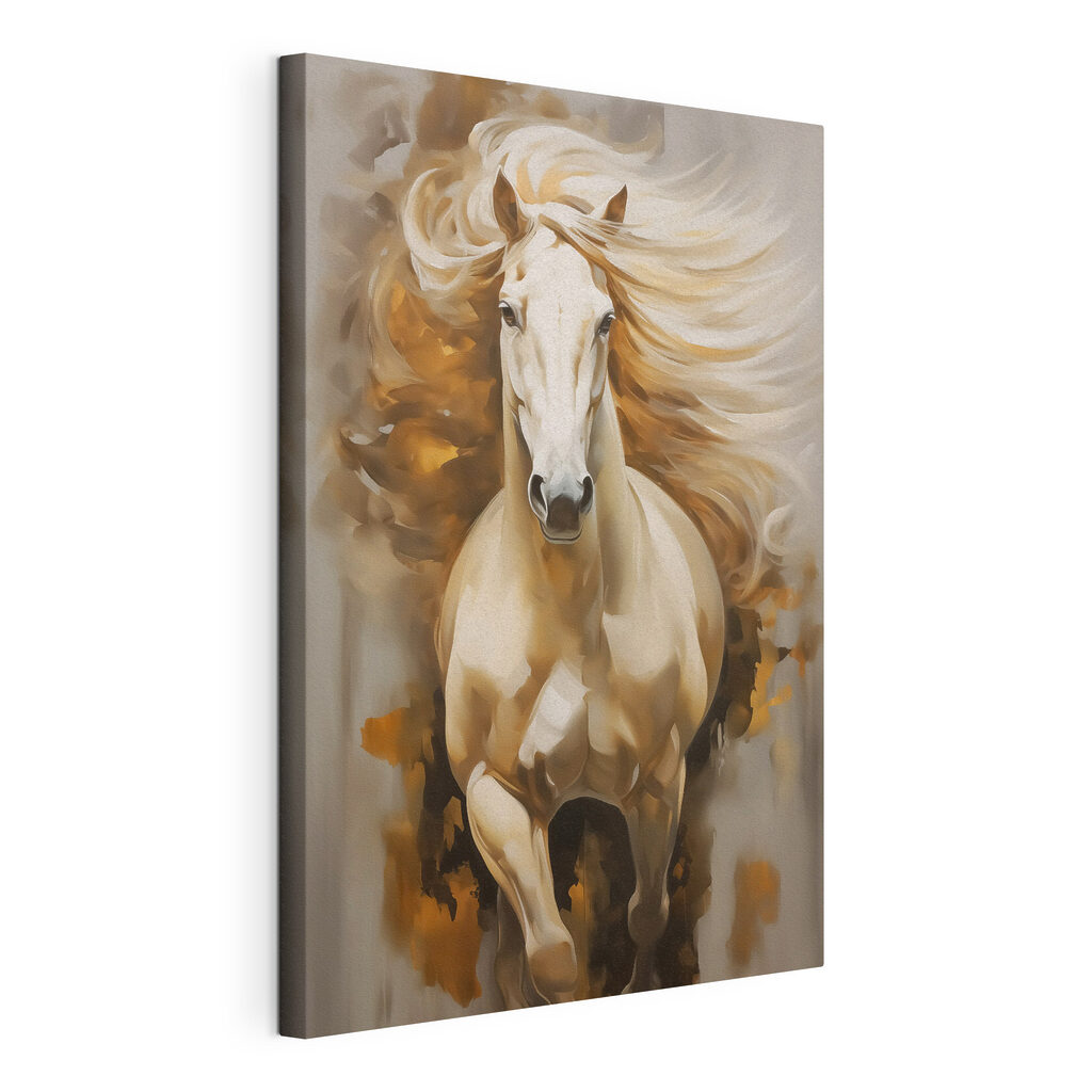 Painting of a horse with a long mane Painting of a horse with a long mane