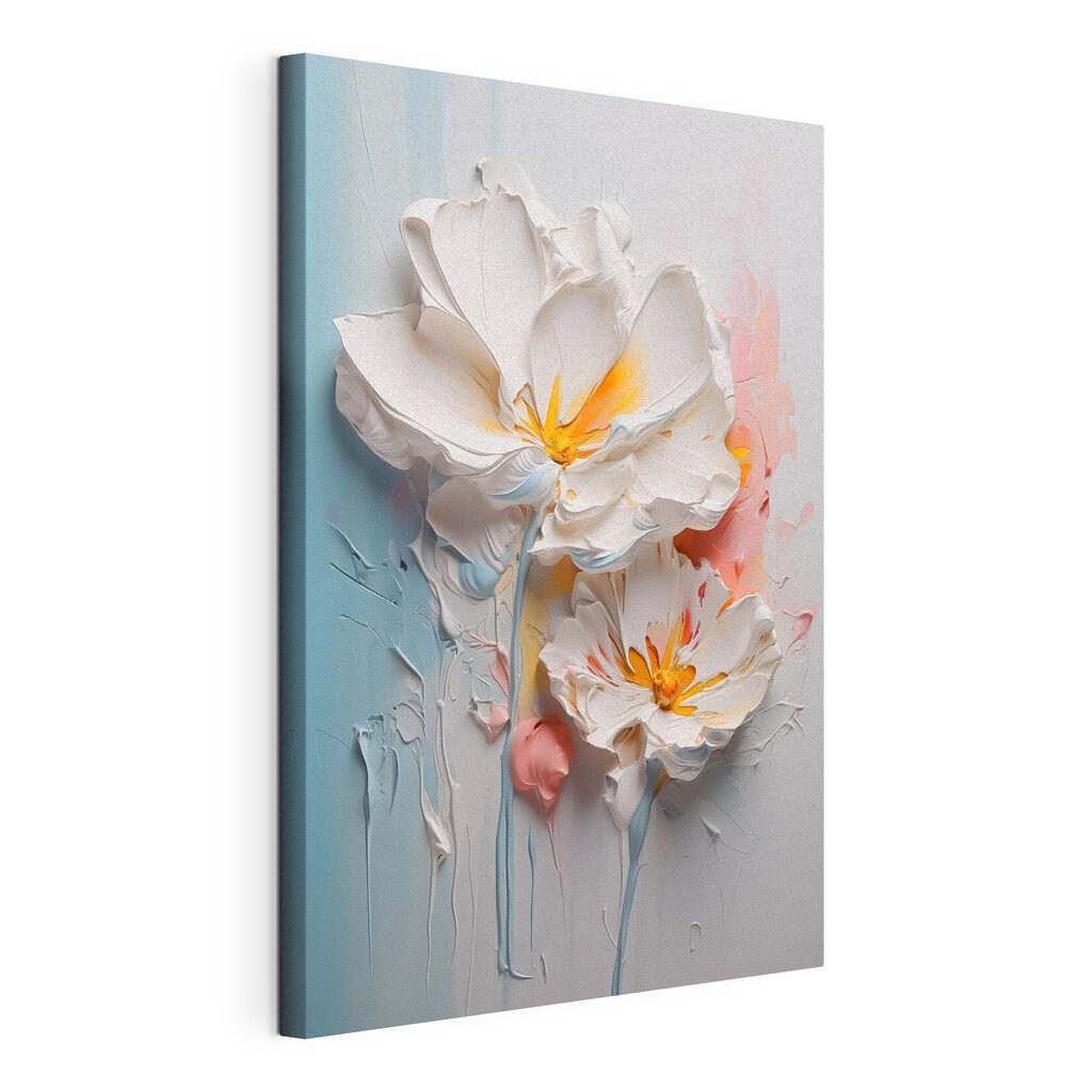 Painting of flowers on a wall