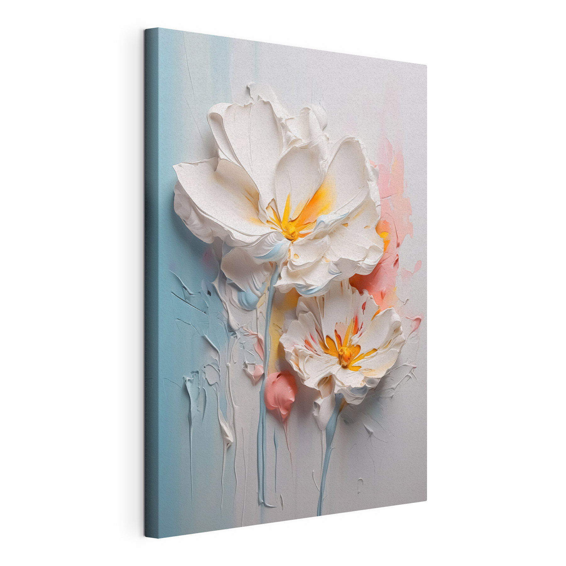 Painting of flowers on a wall