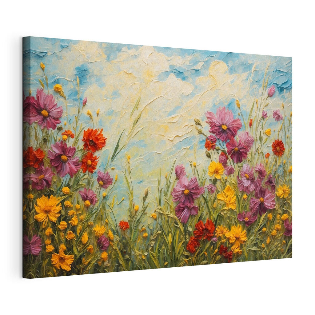 Painting of flowers and grass Painting of flowers and grass