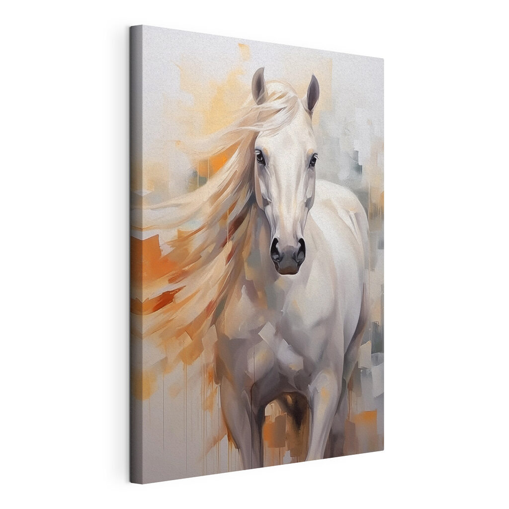 Painting of a white horse
