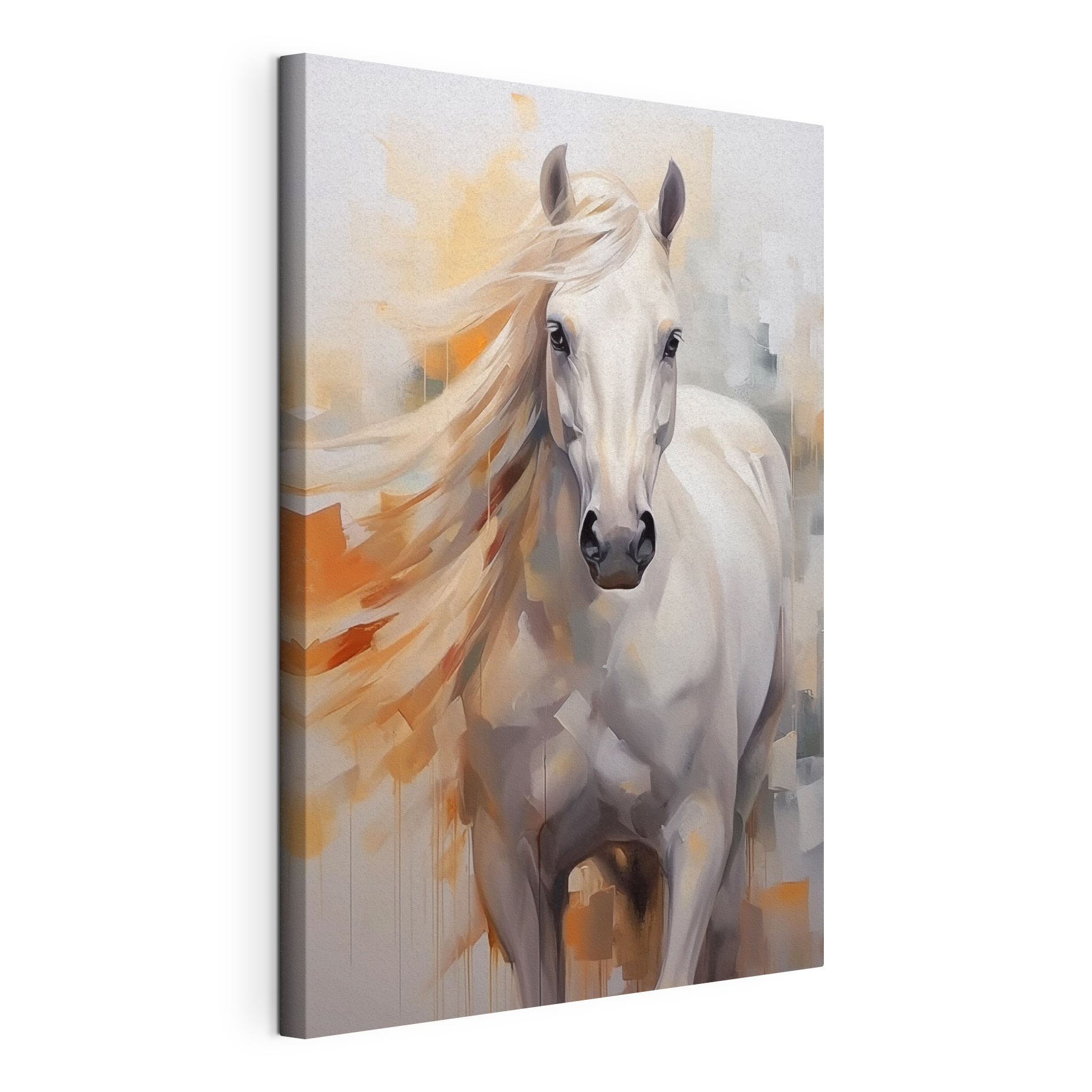 Painting of a white horse