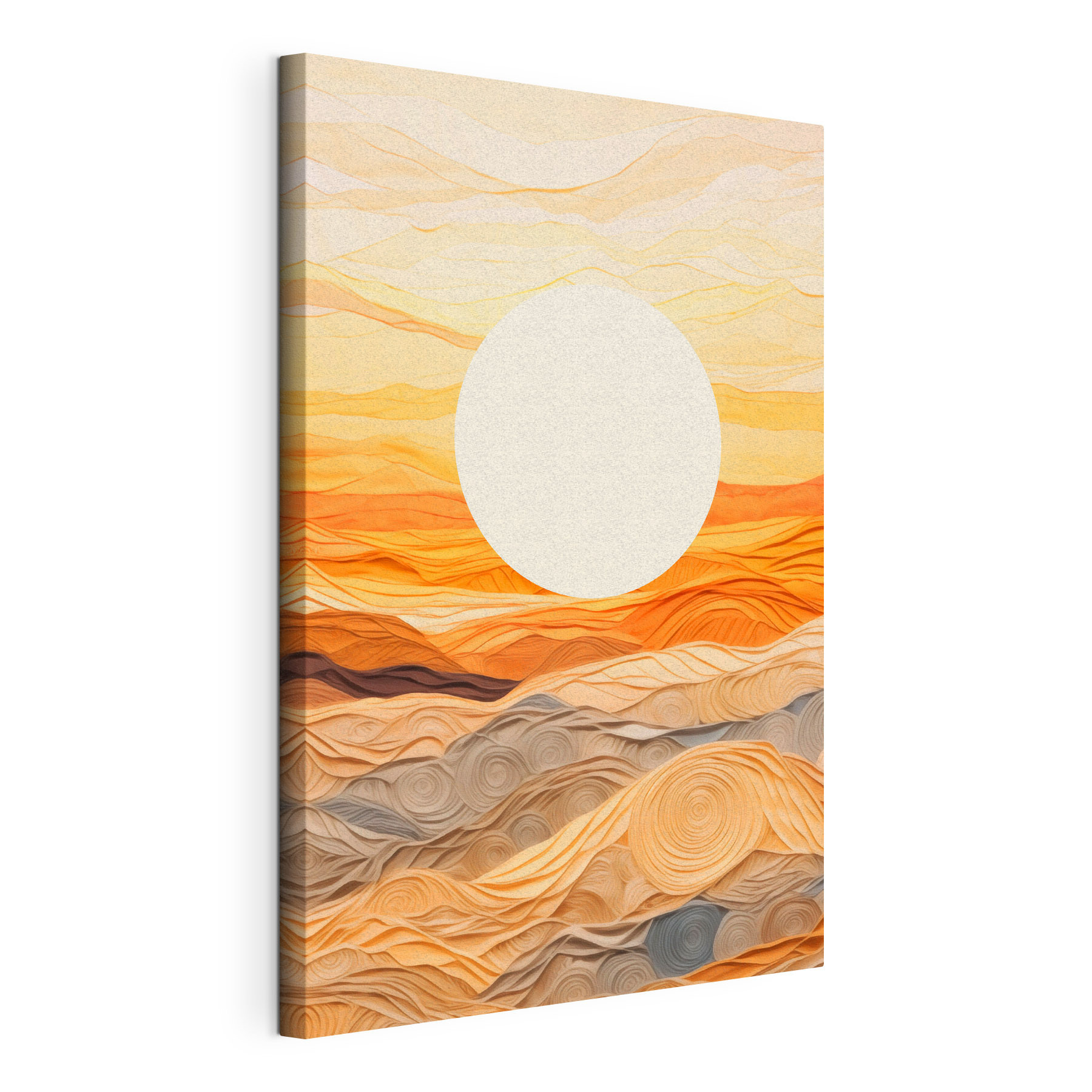 Sun over a desert