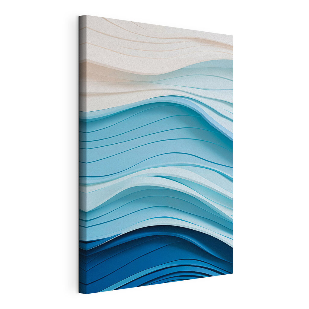 Blue and white wavy lines