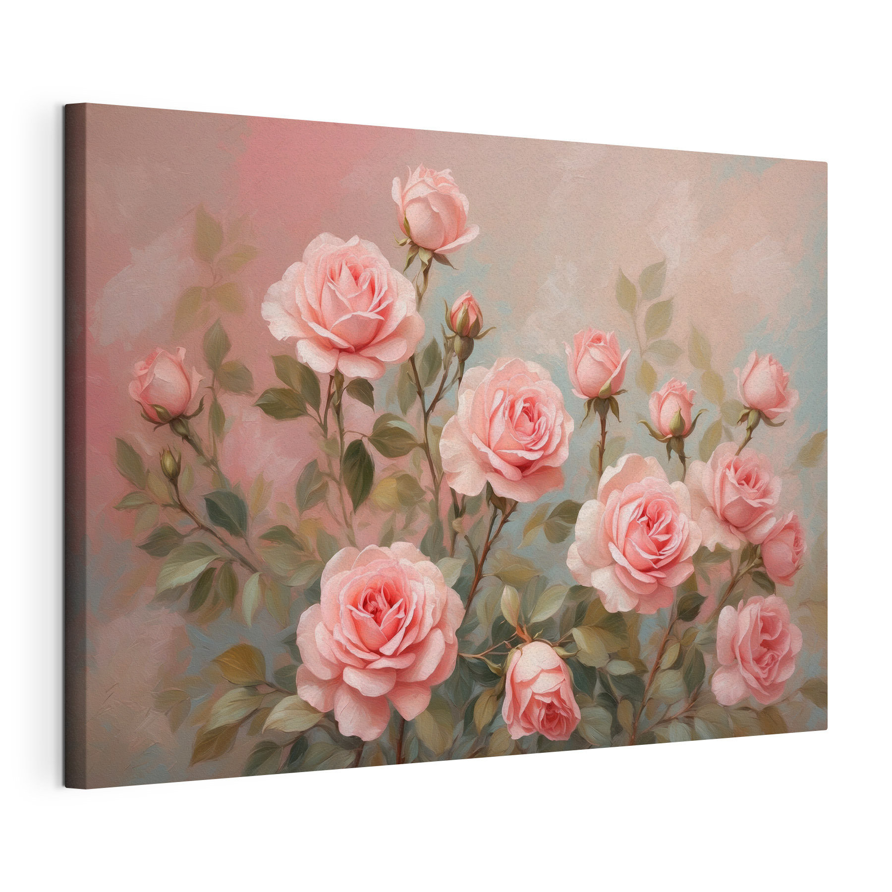 Painting of pink roses