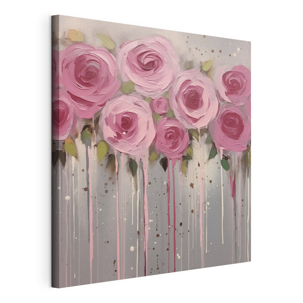 Painting of pink flowers
