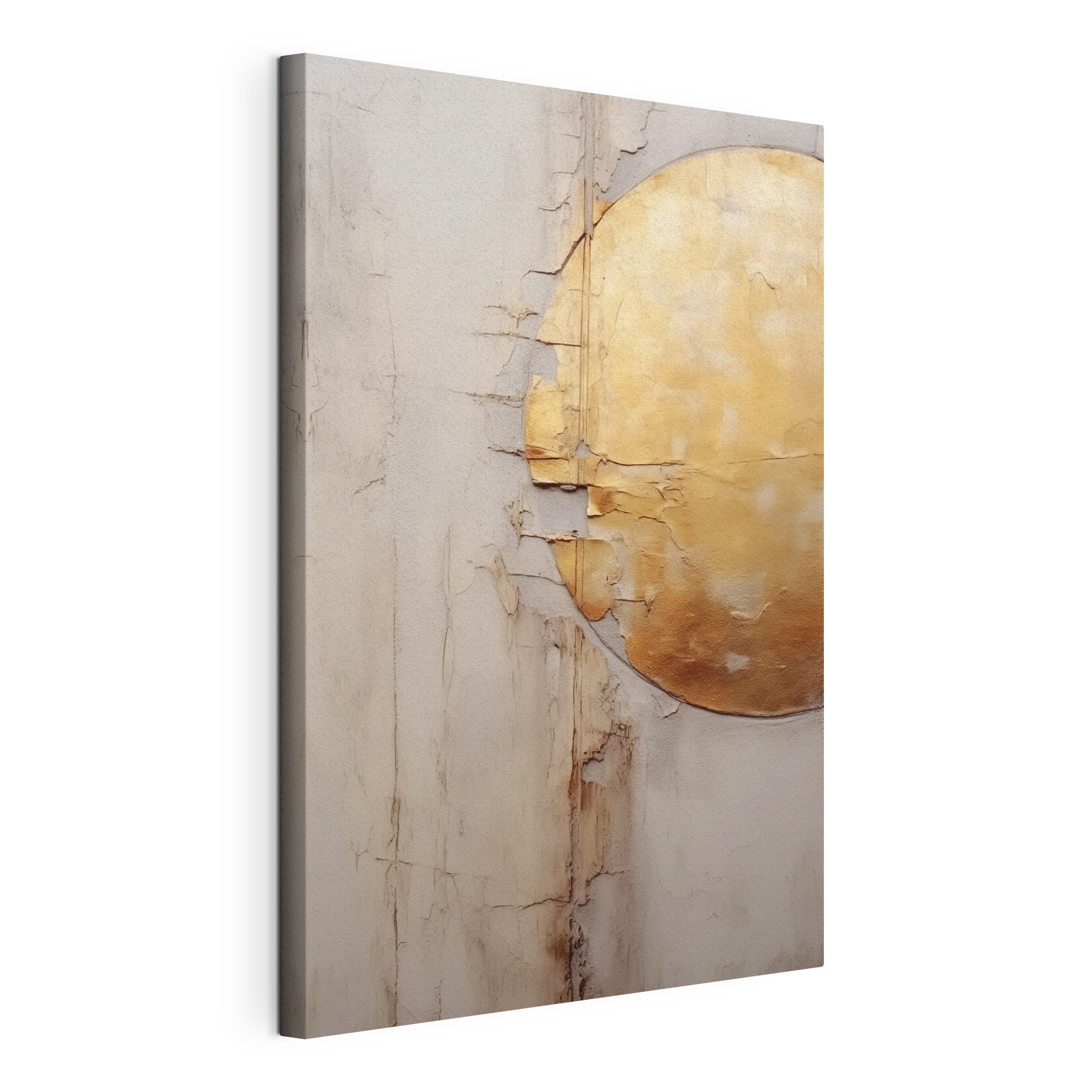 Textured walls with circular element Textured walls with circular element