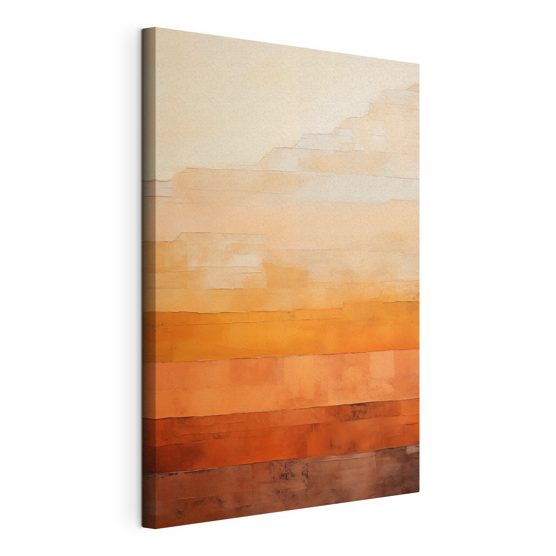 Wall with orange and white stripes
