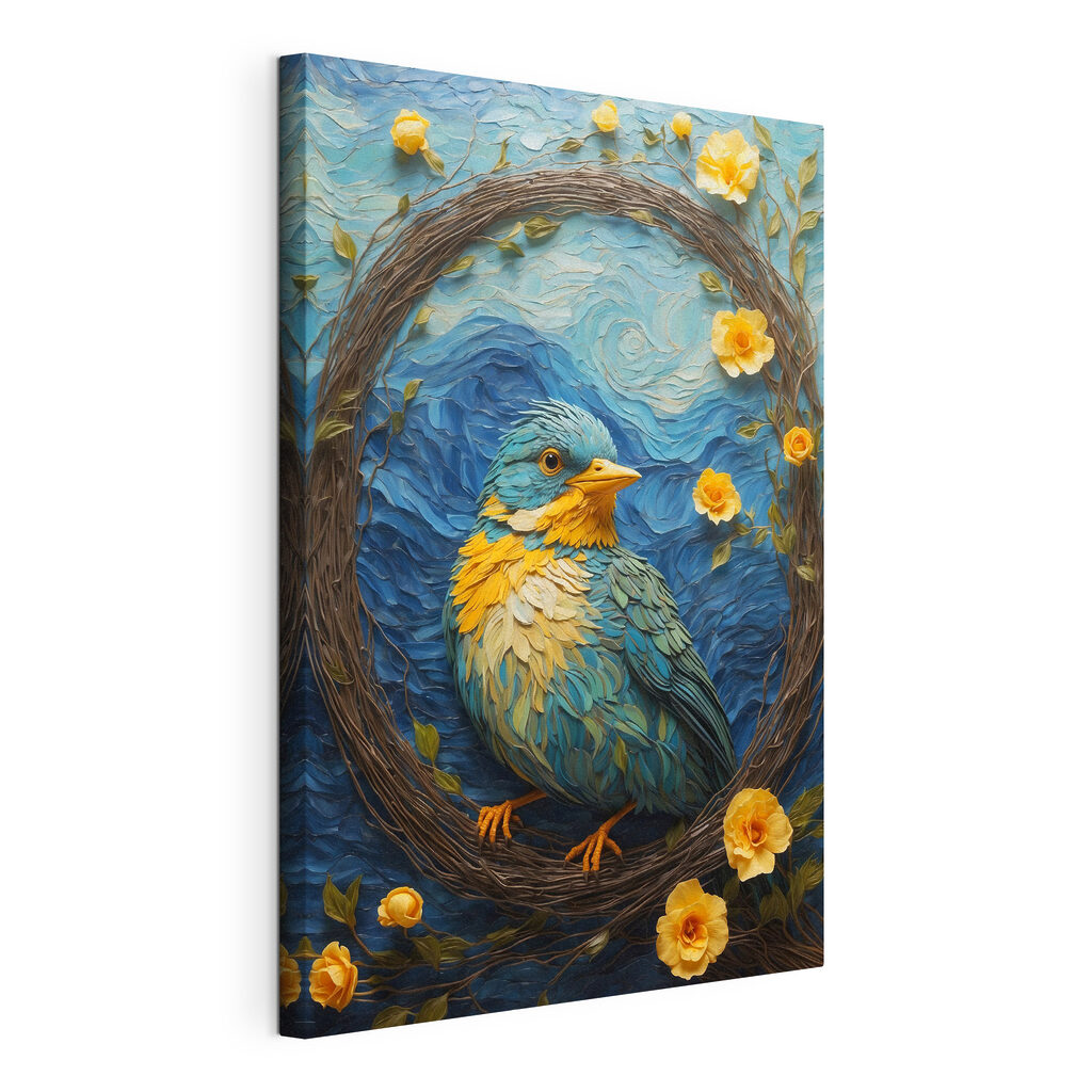 Bird in a wreath