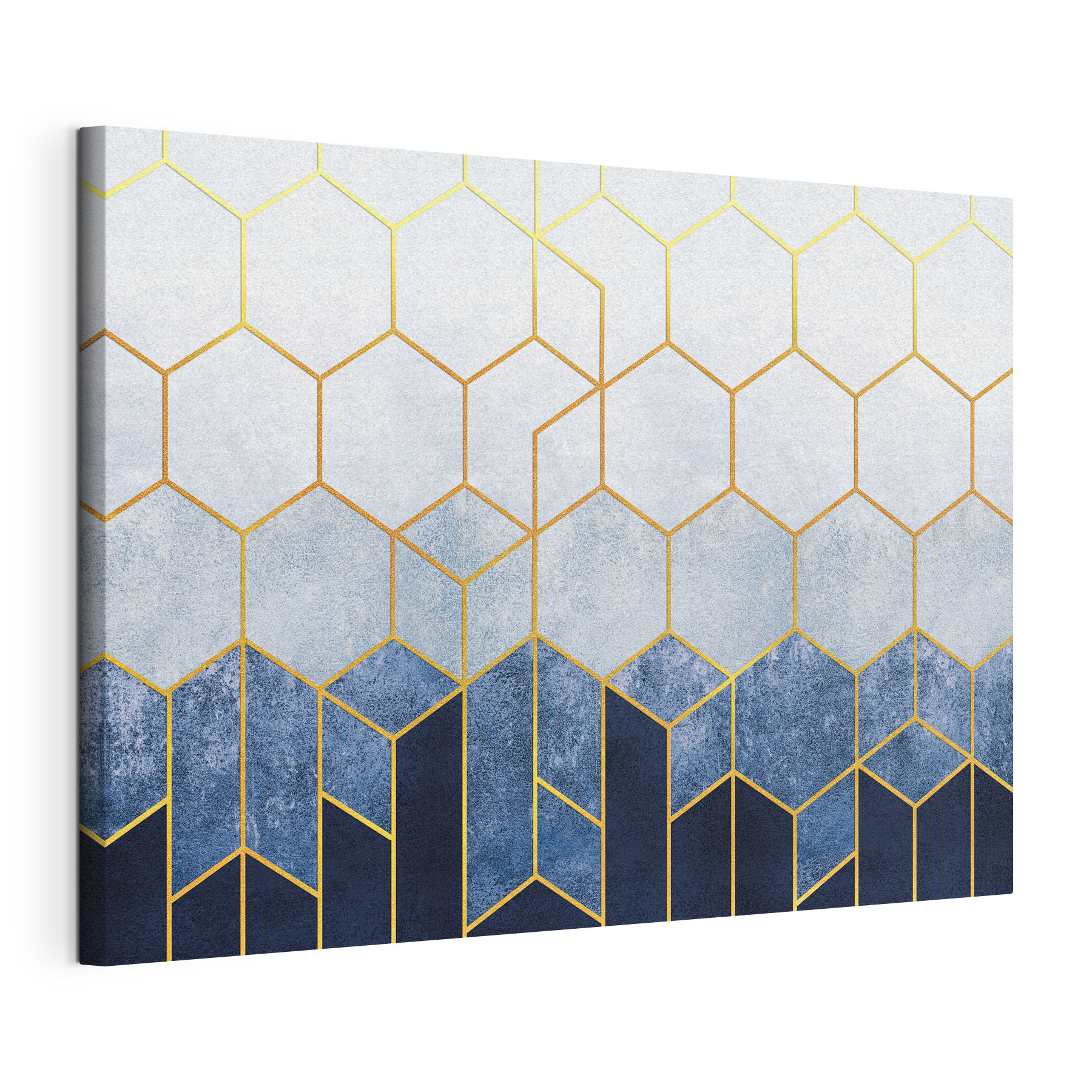 Blue and white hexagons pattern Blue and white hexagons pattern
