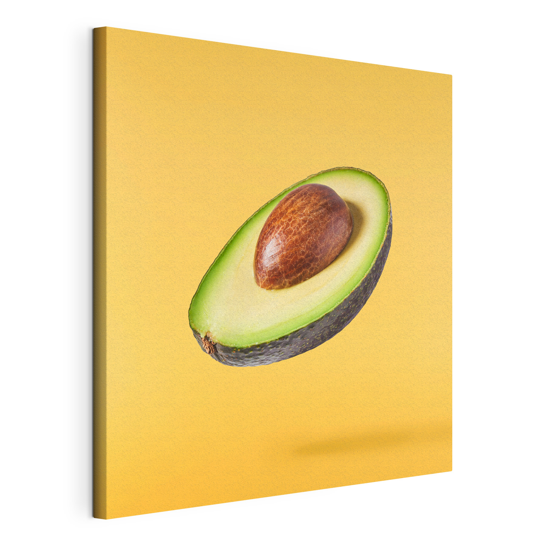 An avocado cut in half