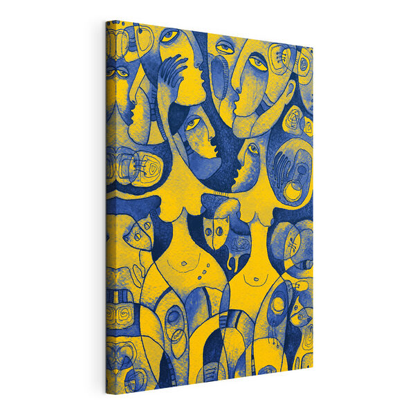 A group of people with faces
