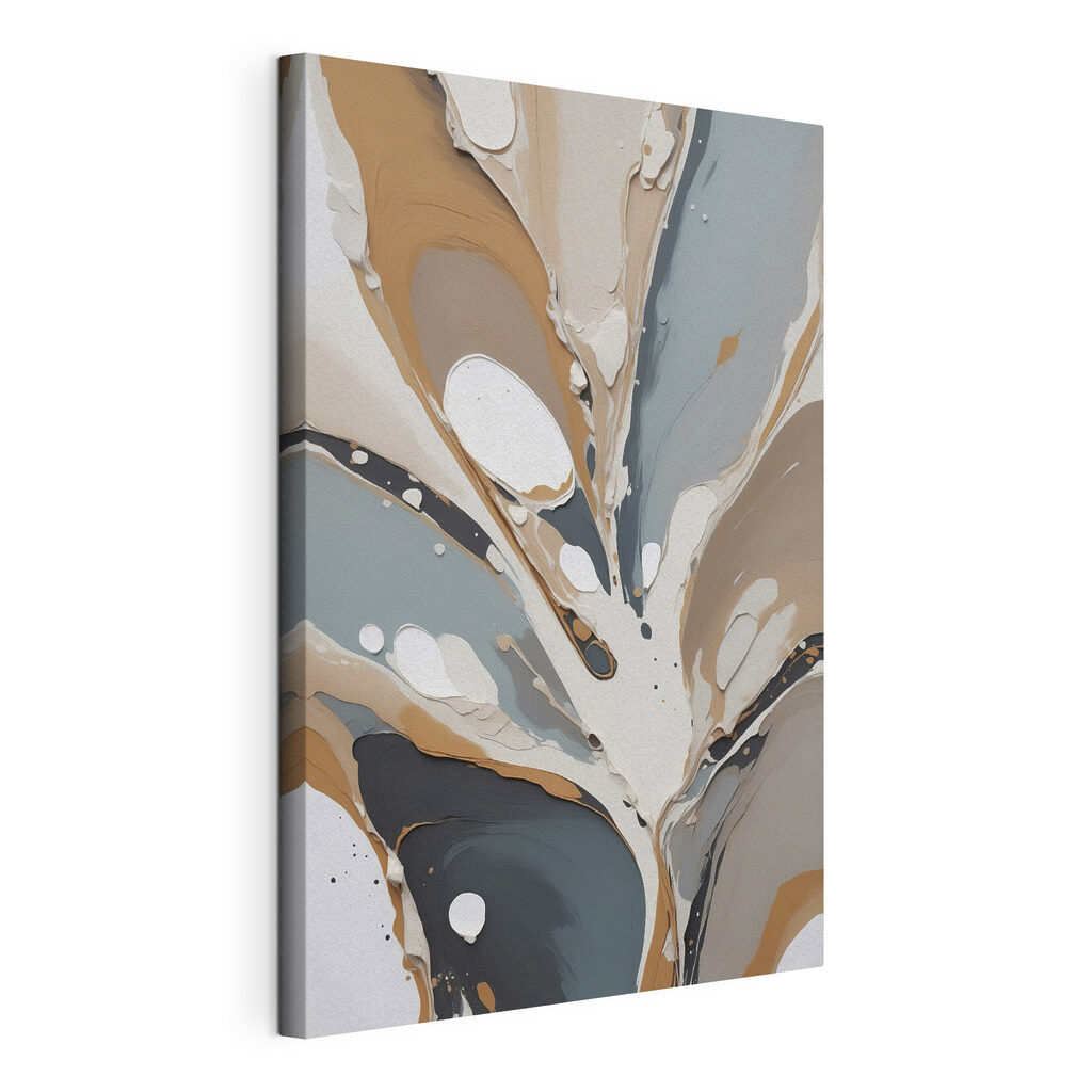 Fluid shapes in soothing earth tones