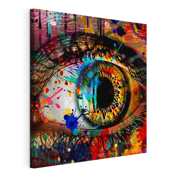 Colorful eye with artistic splashes Colorful eye with artistic splashes