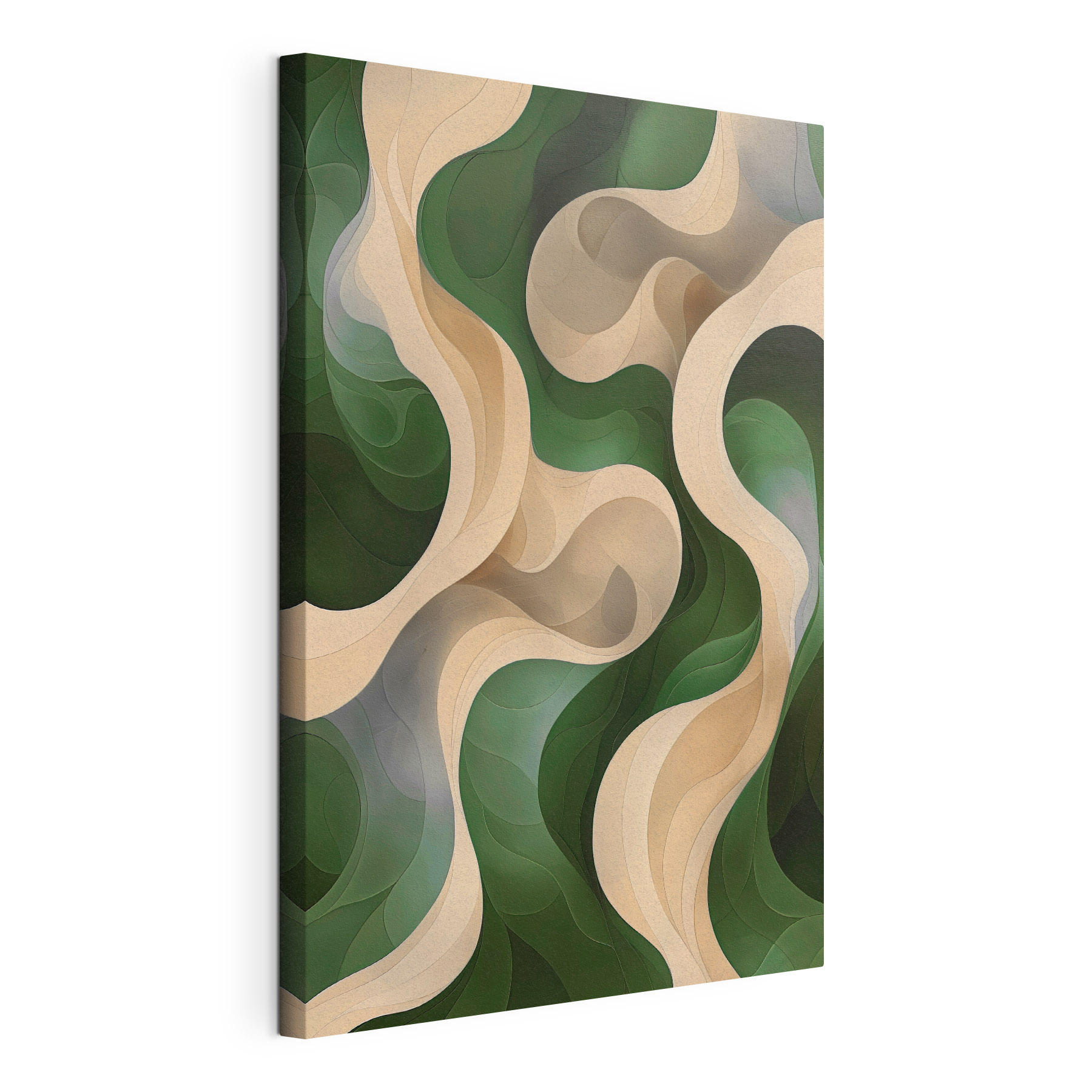 Green and white wavy pattern