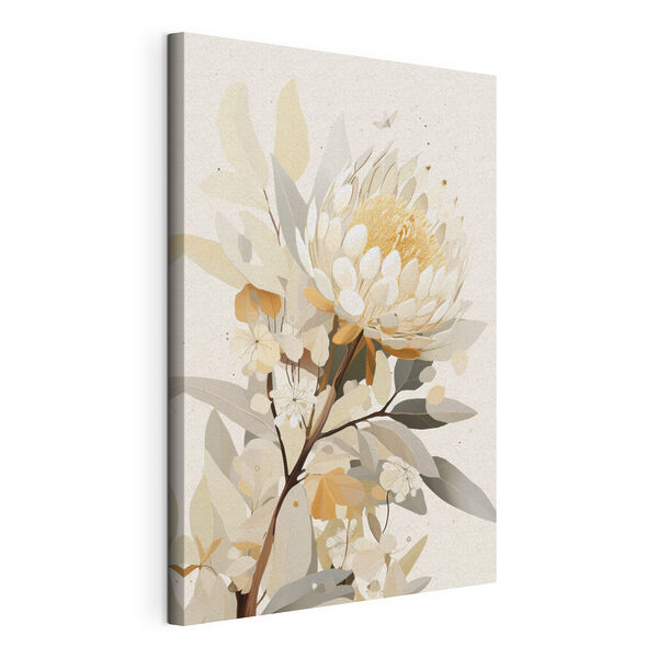 White flower with yellow center