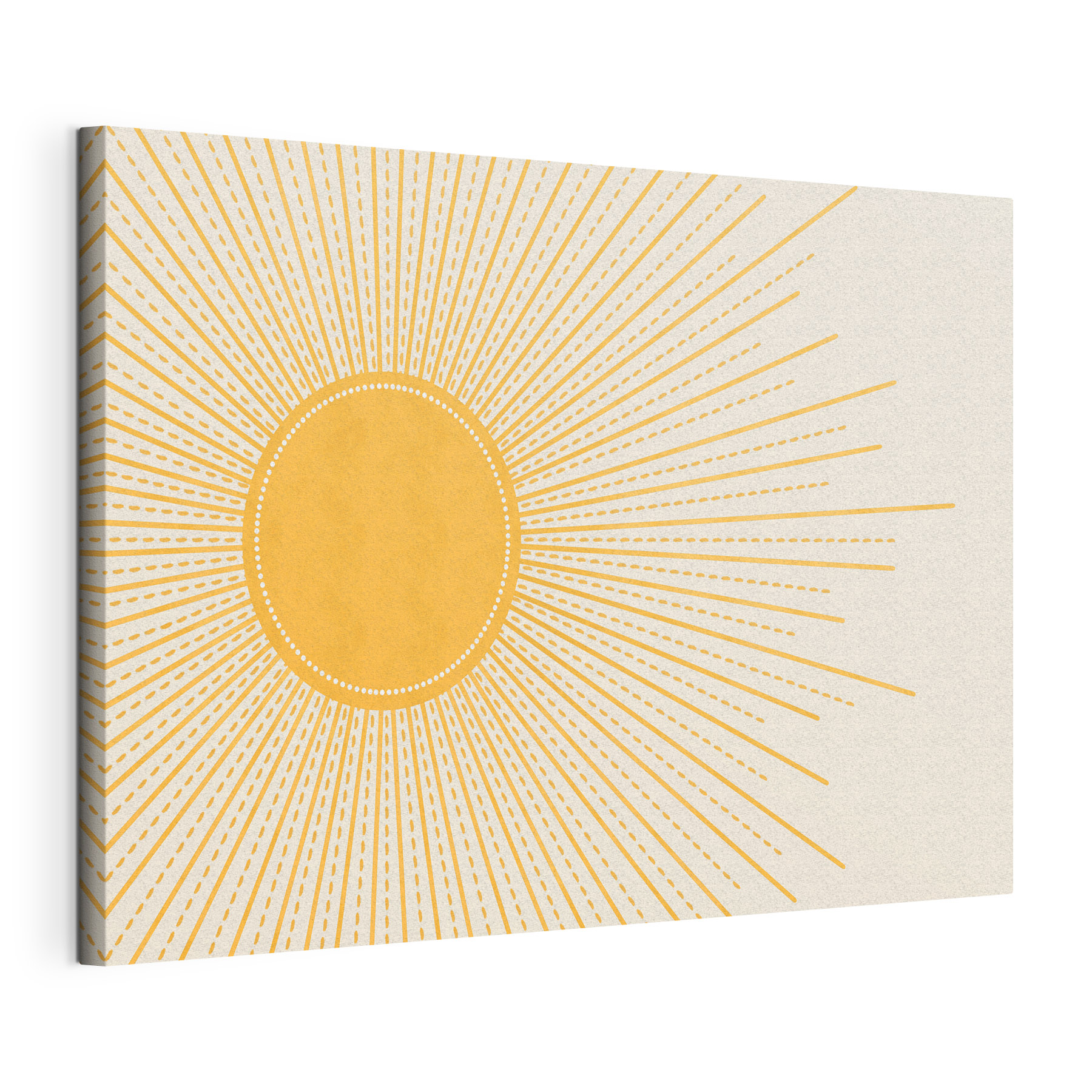 Sun with lines and dots