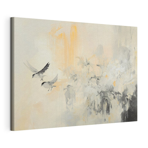 Painting of birds flying in the air Painting of birds flying in the air