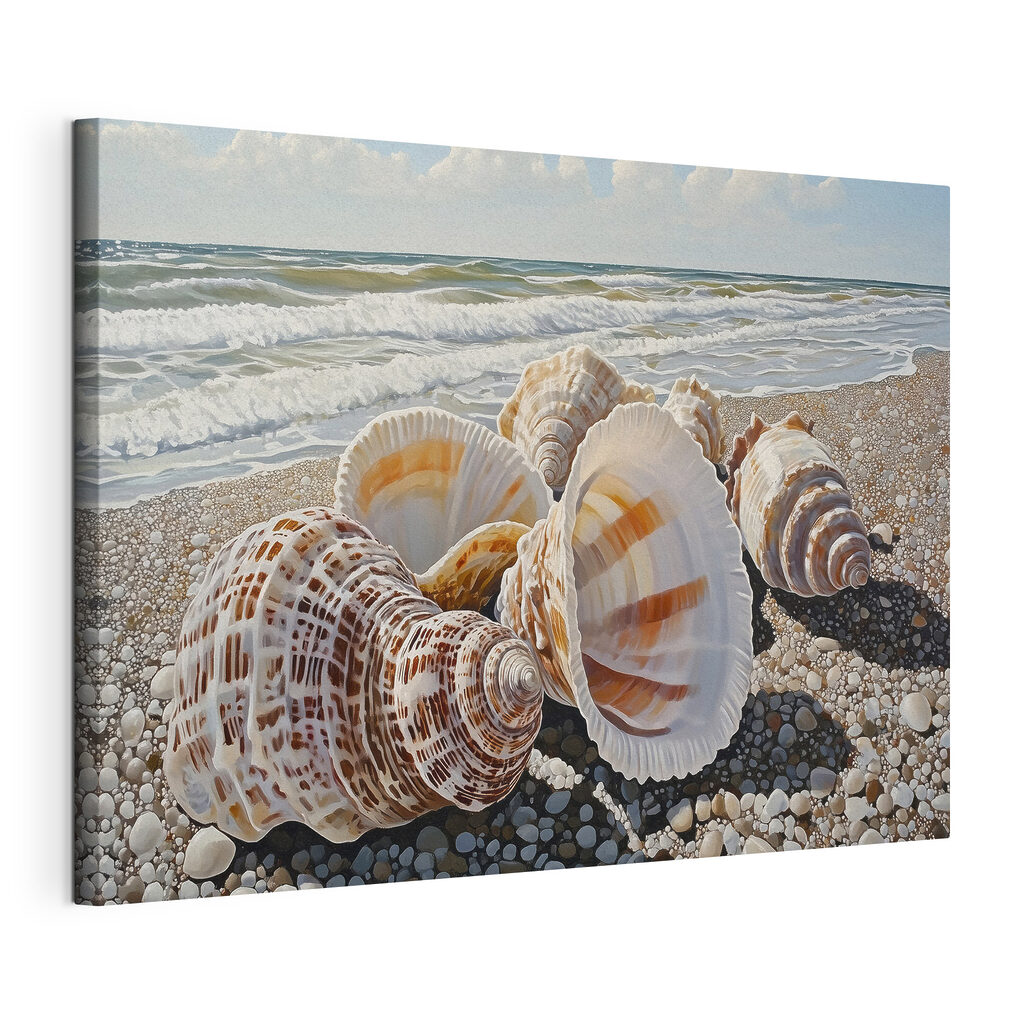 Seashells on a beach