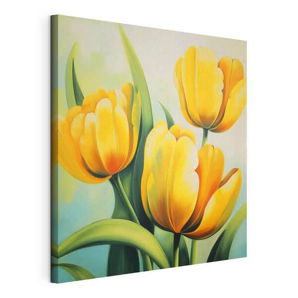 Obraz Malba žlutých tulipánů