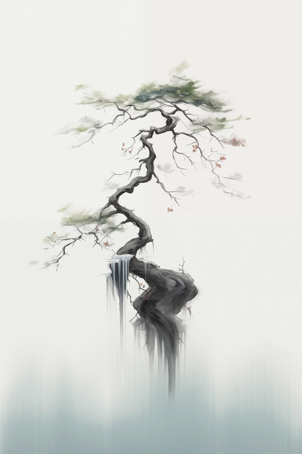 Tree with a waterfall