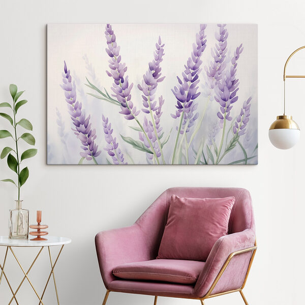 Delicate lavender blooms sway gently
