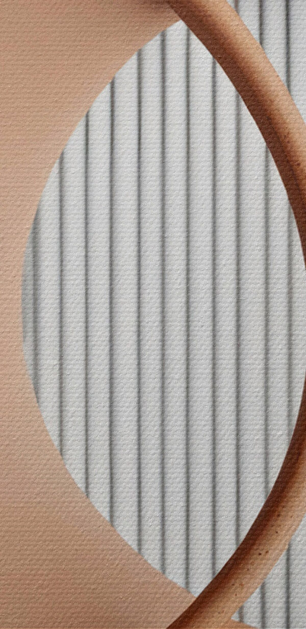 Two circular objects on a wall