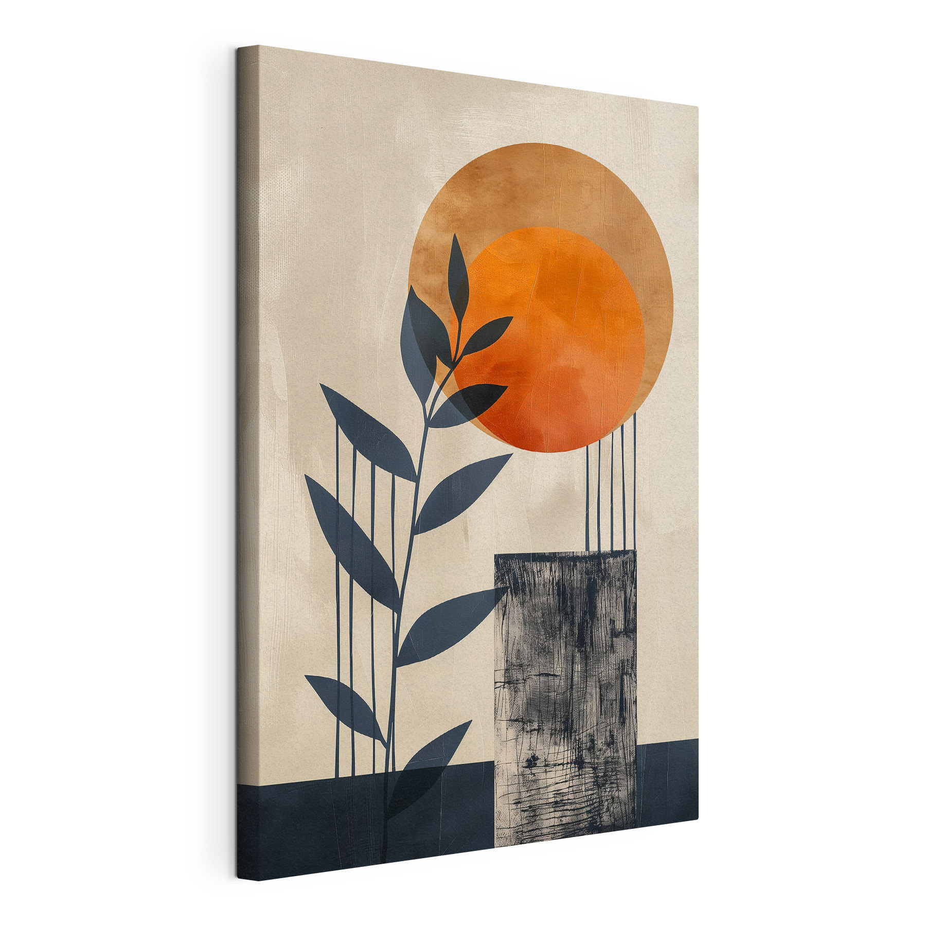 Painting of a plant and a sun Painting of a plant and a sun