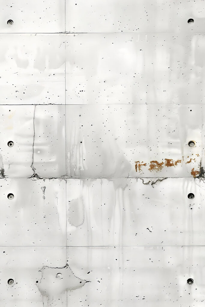 White wall with holes in it