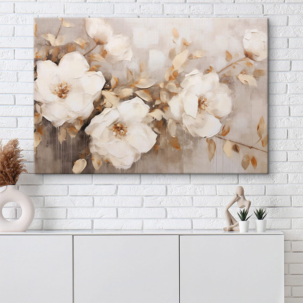 Painting of white flowers