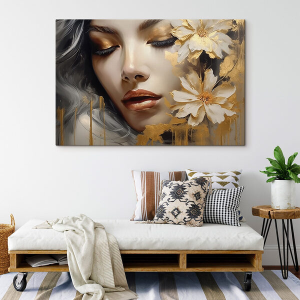 - Ethereal beauty with floral accents - Ethereal beauty with floral accents