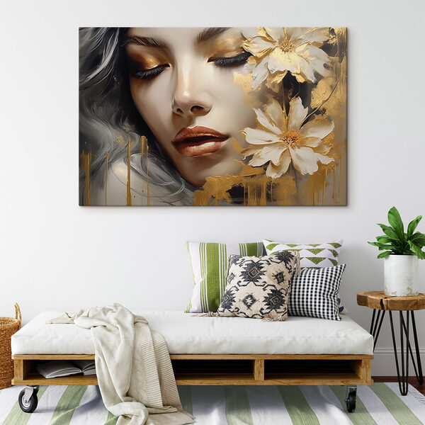 - Ethereal beauty with floral accents - Ethereal beauty with floral accents
