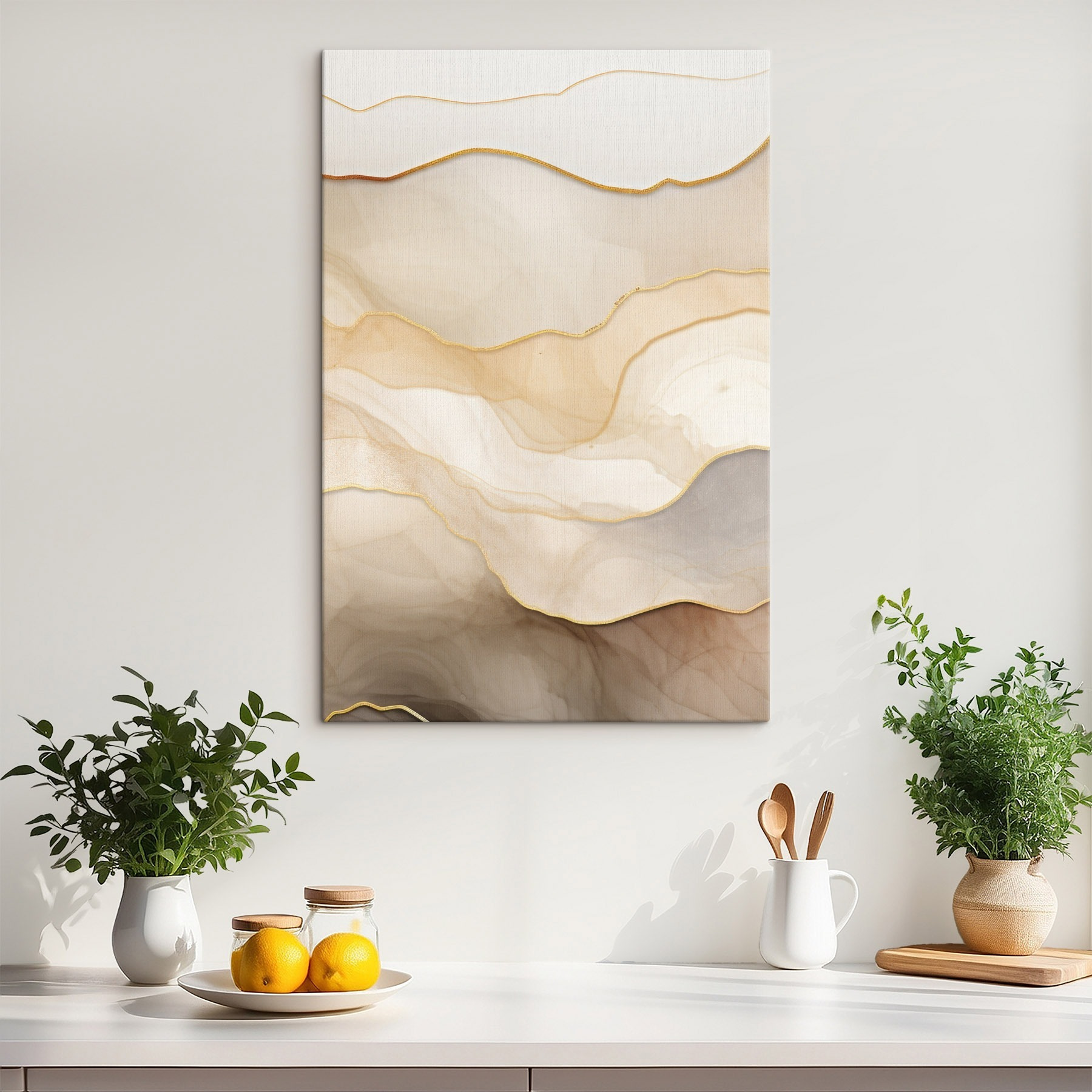 Soft waves of creamy colors blend