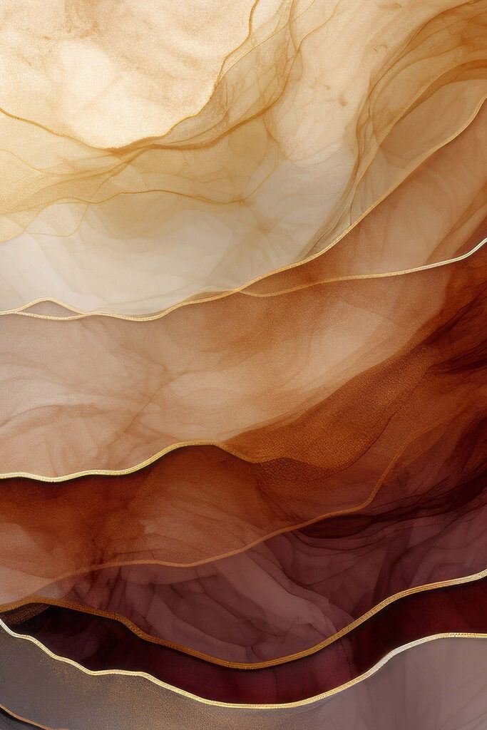 Soft layers of translucent fabric