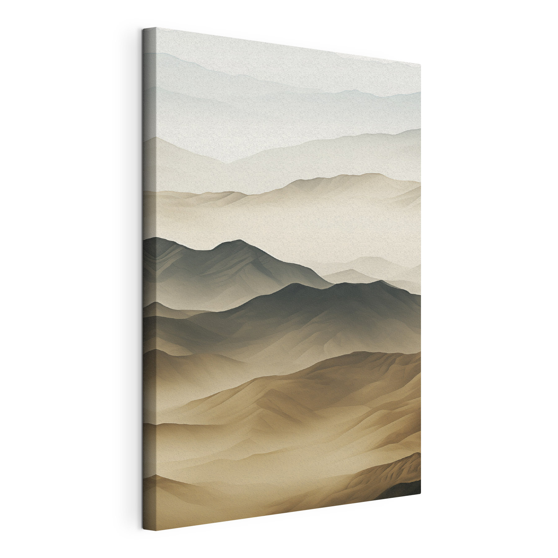 Landscape of mountains with fog