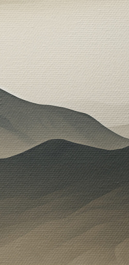 Landscape of mountains with fog