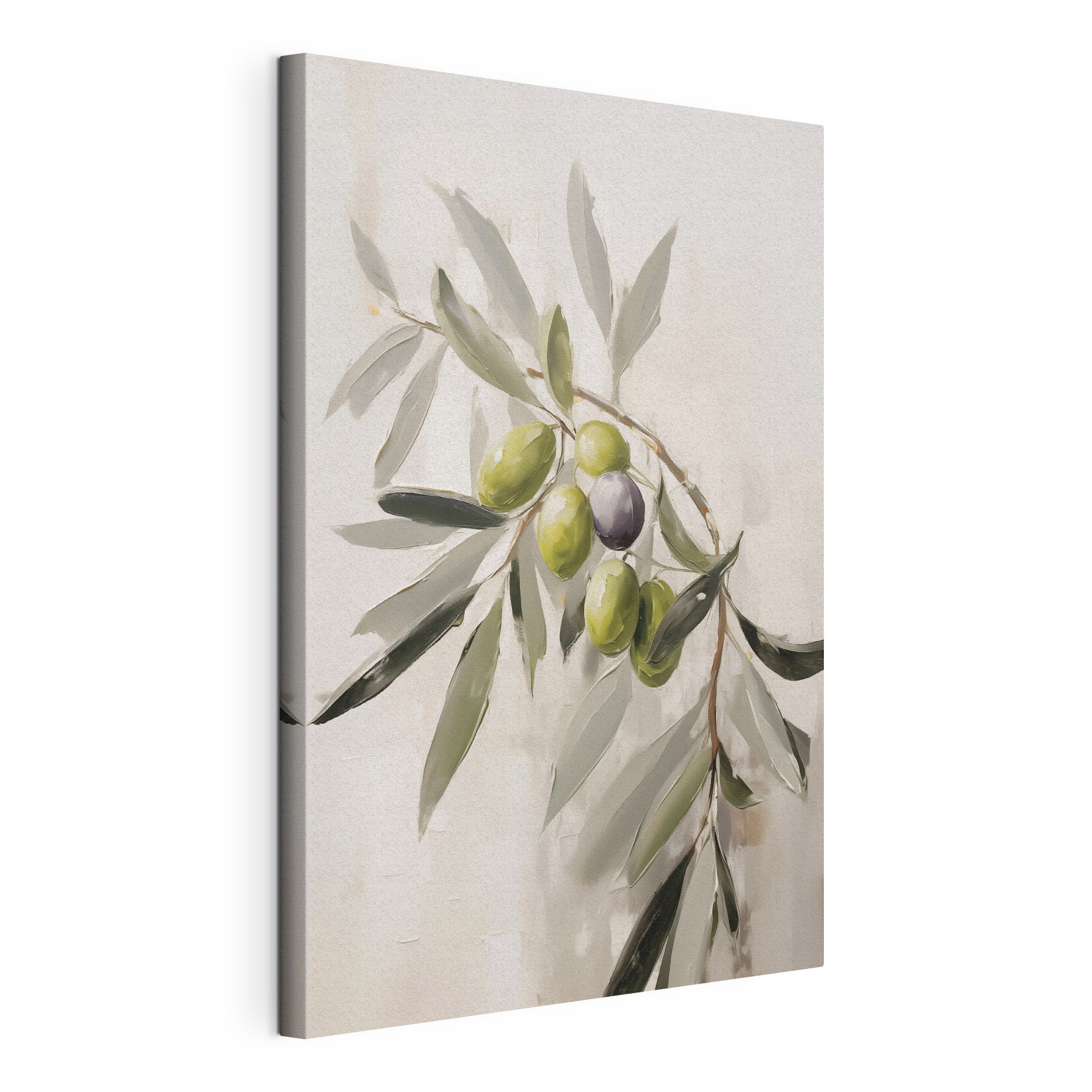 Painting of olives on a branch