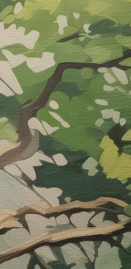 Tree with green leaves