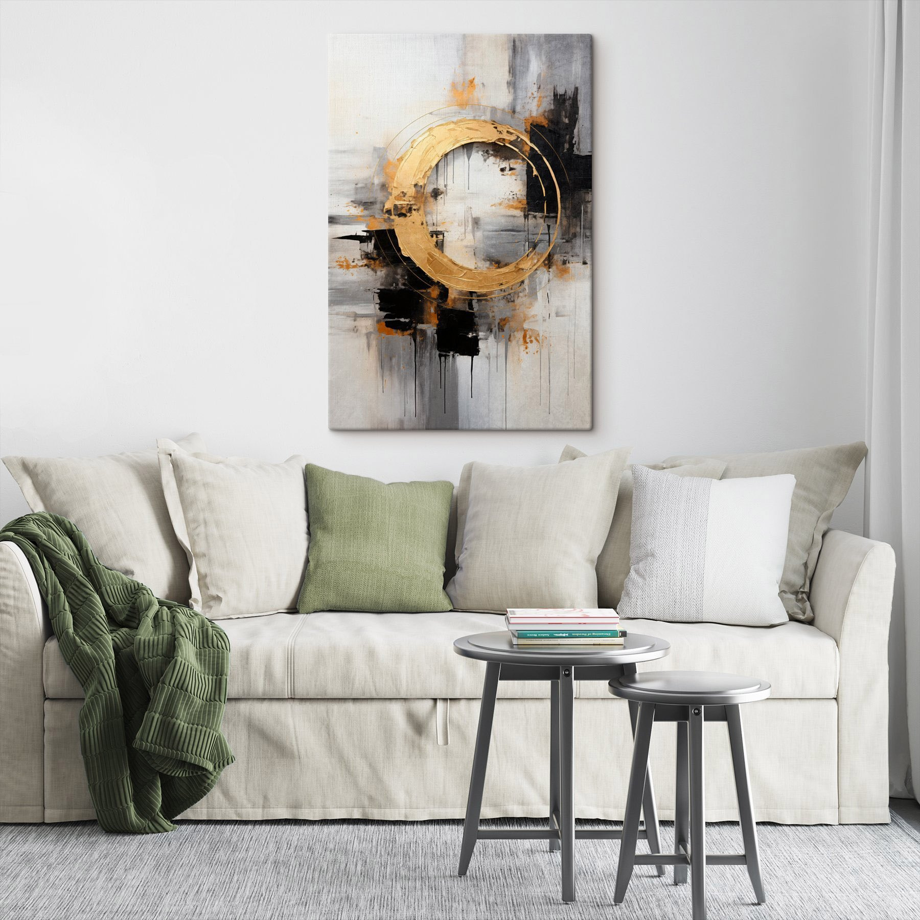 Abstract circular design in earthy tones