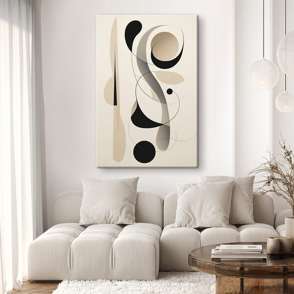 Black and white swirls and circles