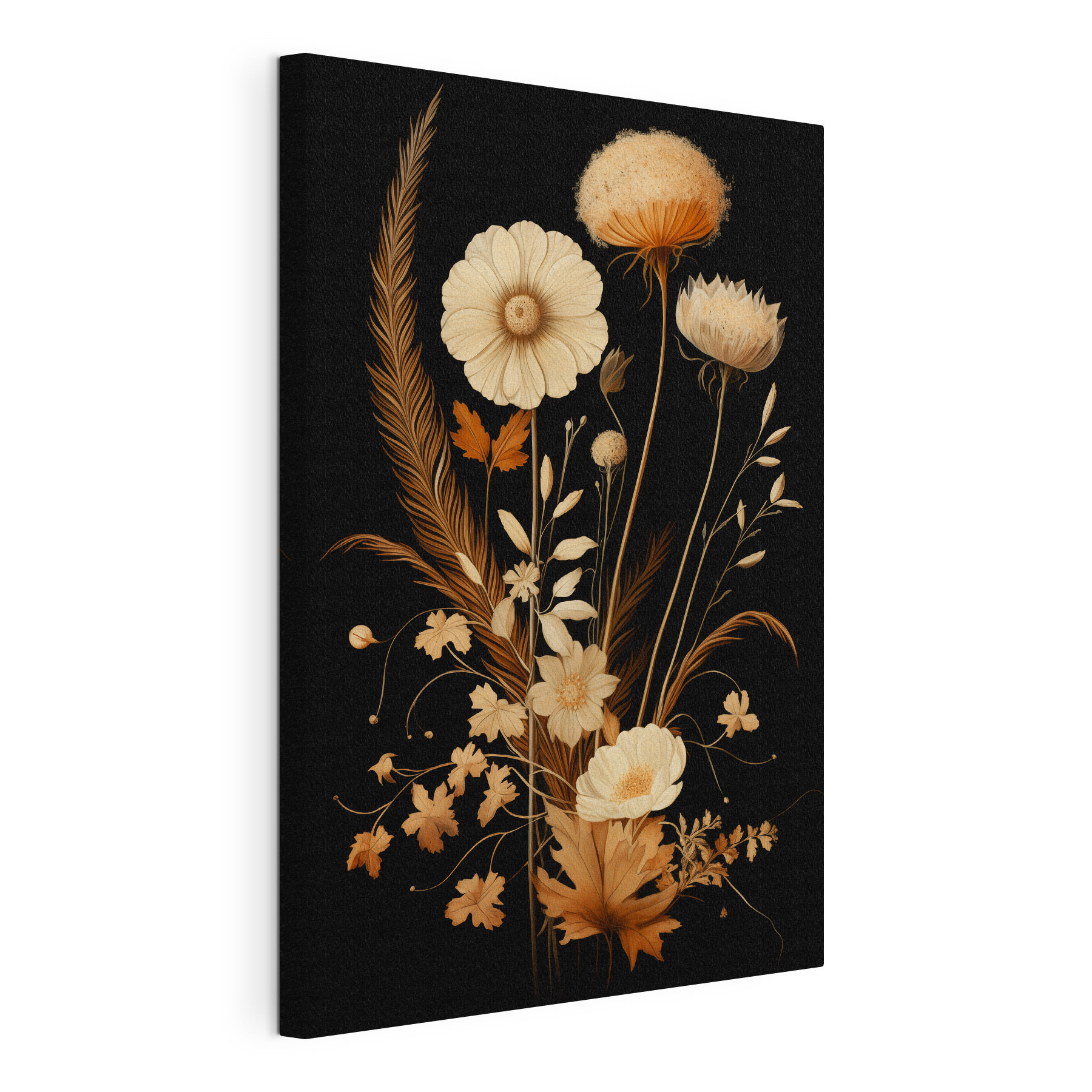 Elegant flowers on a dark background