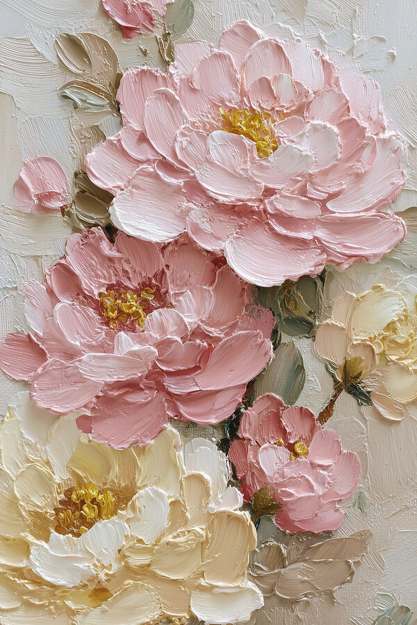 Delicate blossoms in soft hues