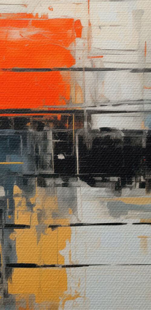 Painting of a colorful abstract art