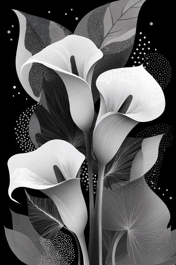 Elegant floral patterns on a dark background