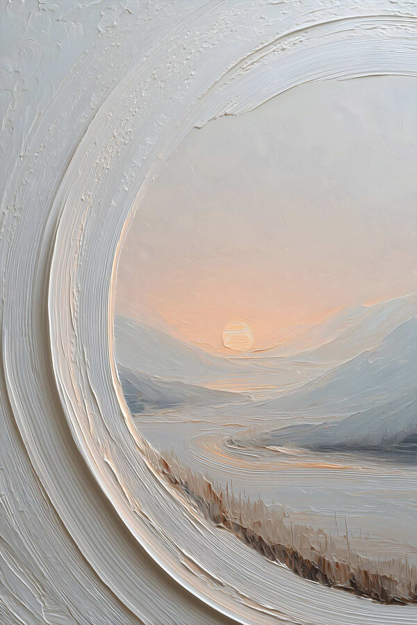White and orange sky