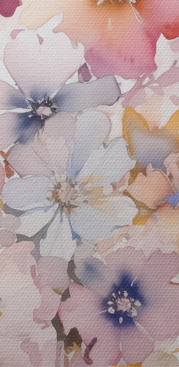 Painting of flowers on a white background